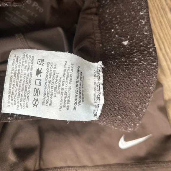 Nike Pro Women's Chocolate Brown High-Rise Bike Shorts XS - Picture 10 of 10